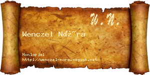 Wenczel Nóra névjegykártya
