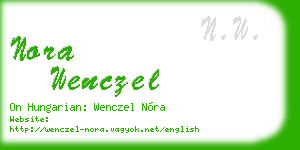 nora wenczel business card