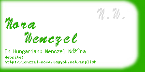 nora wenczel business card